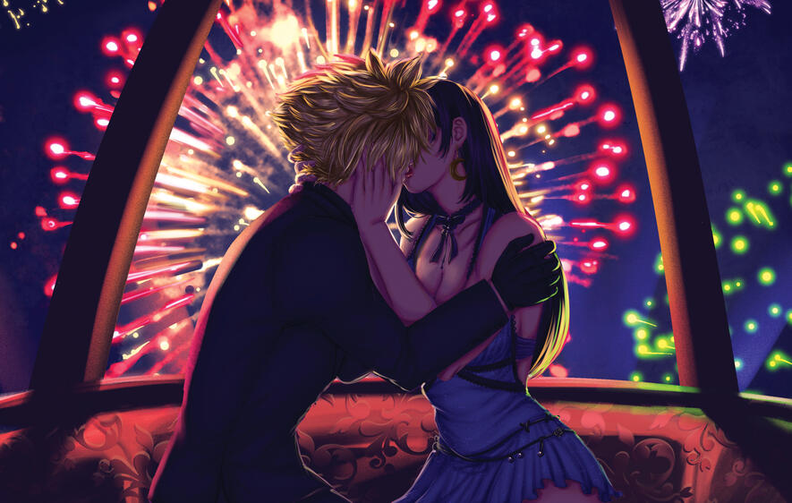 Cloud &amp; Tifa Kiss