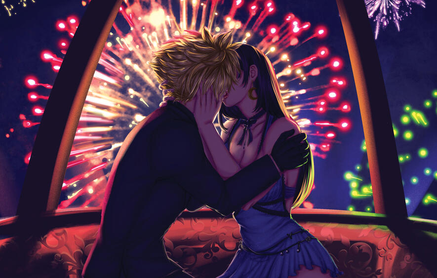 Cloud & Tifa Kiss